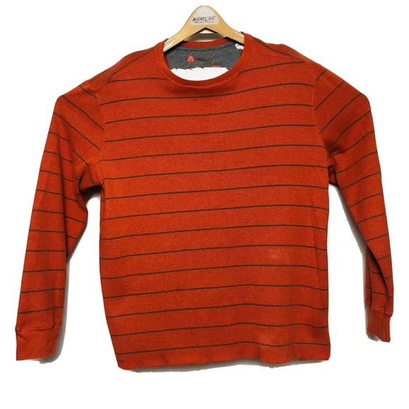 Nike ACG Burnt Orange w/ Green Stripe L/S Ctn Poly Spandex Thermal Shirt Sz XL - Picture 1 of 7